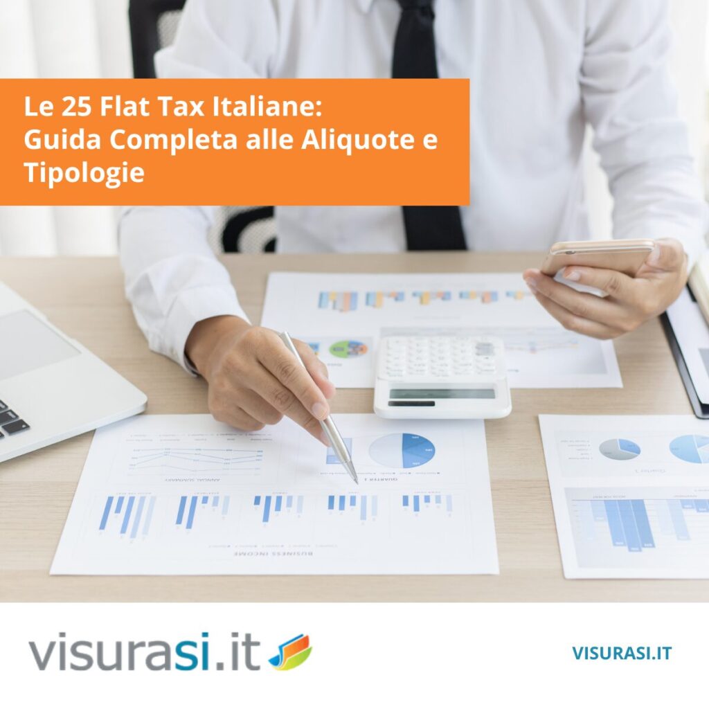 Scopri tutte le 25 tipologie di flat tax in Italia e le 13 diverse aliquote applicate. Guida chiara e semplice per comprendere le imposte in vigore nel 2024.